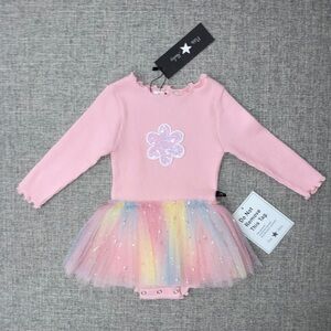 Petite Hailey 12m NWT Pink Long Sleeve Tutu Dress